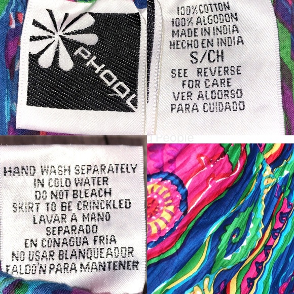 Vintage Phool Skirt. Festival Boho, Hippie Vibrant - Picture 7 of 8